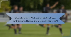 Zlatan Ibrahimović: Scoring statistics, Player contributions, Match outcomes in UEFA Euro 2016