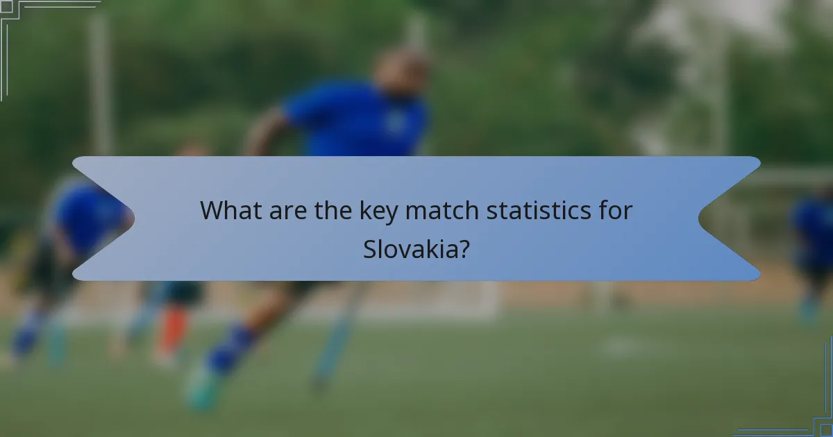 What are the key match statistics for Slovakia?